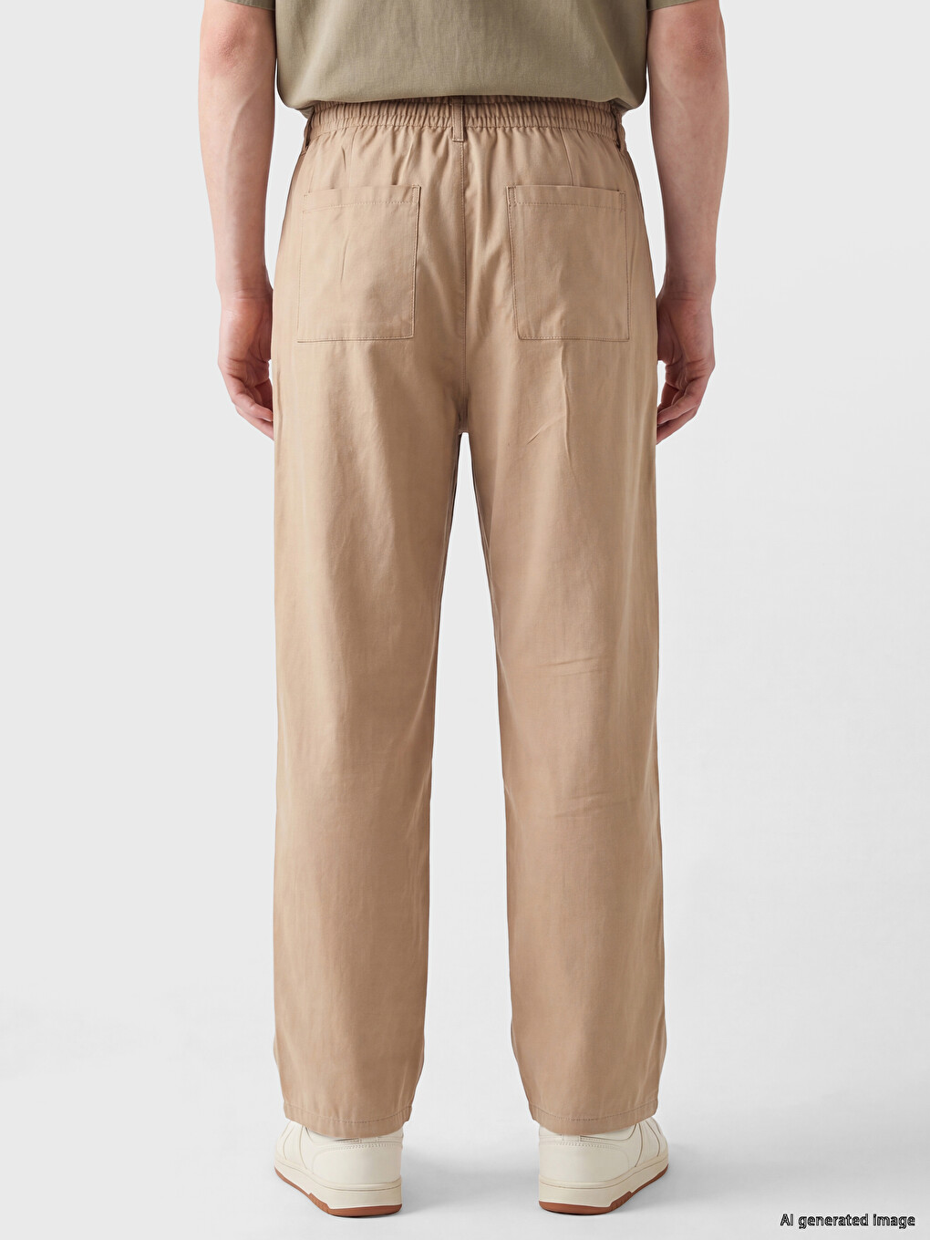 Bej Relax Fit Erkek Pantolon-3