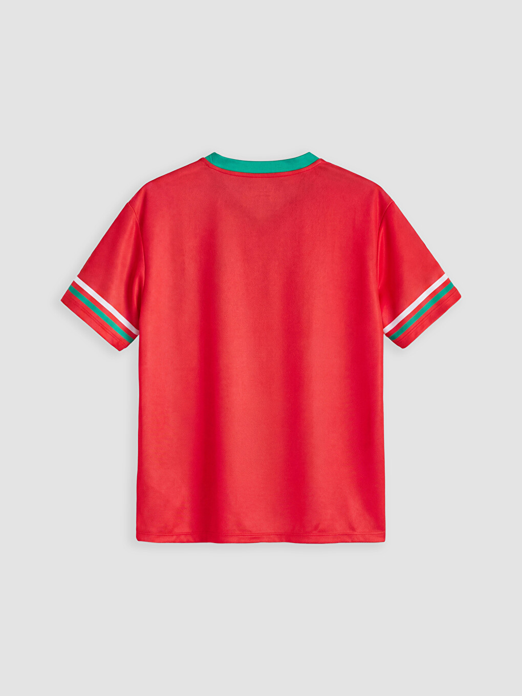 Kırmızı Morocco Baskılı Oversize Kadın Spor Tişört-1