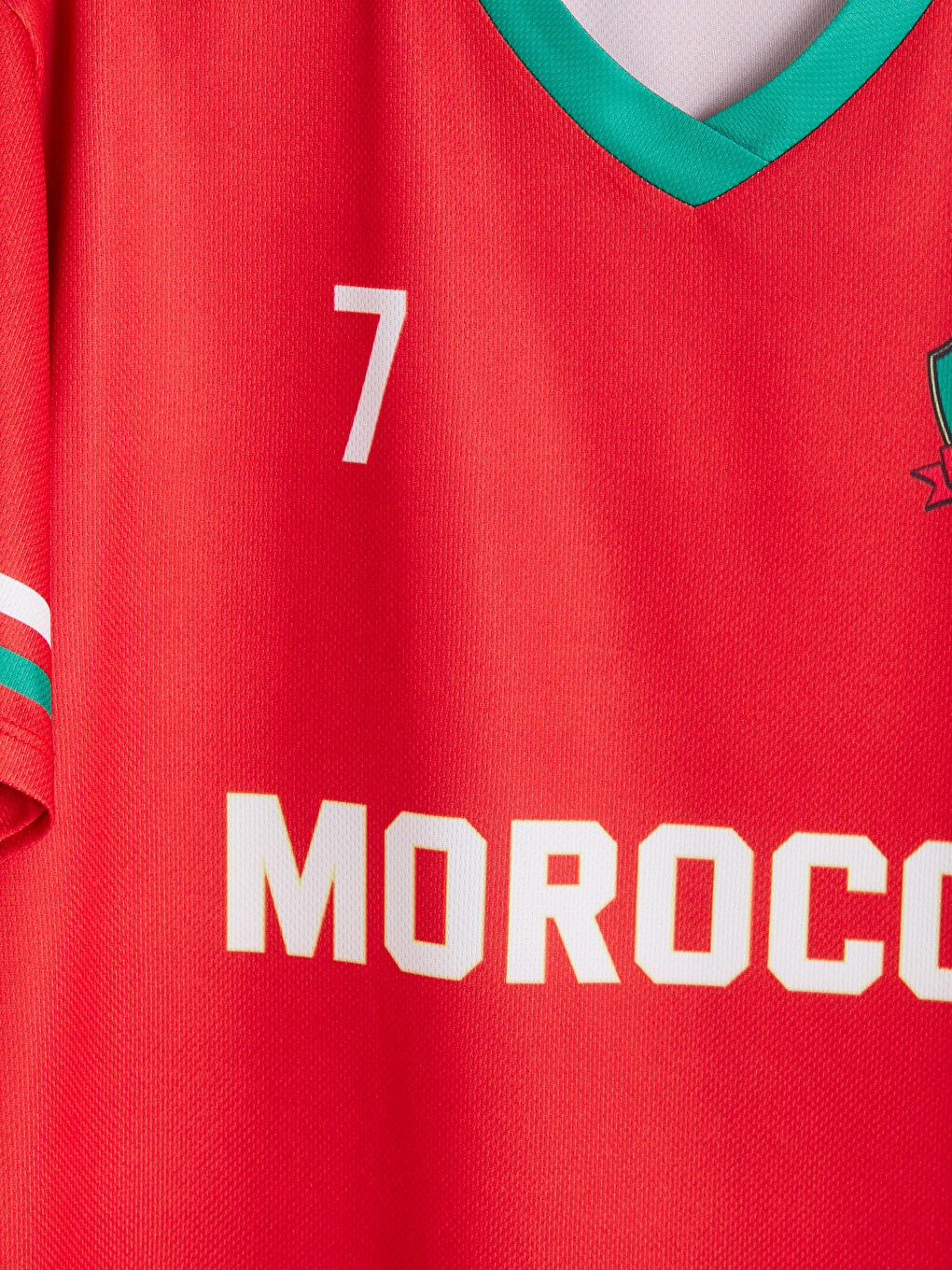 Kırmızı Morocco Baskılı Oversize Kadın Spor Tişört-2