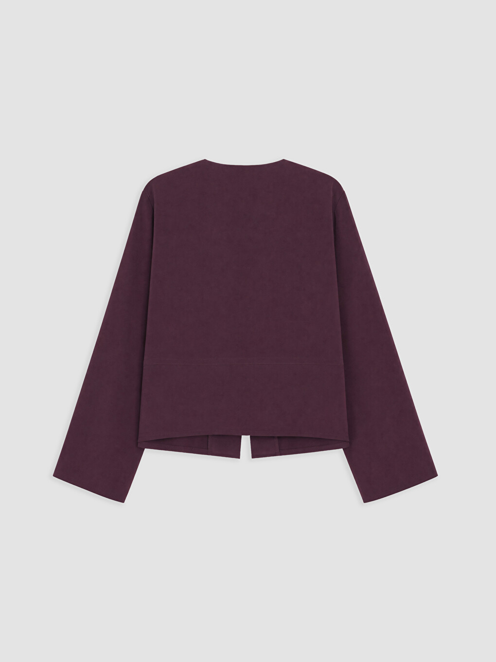Bordo V Yaka Bağlamalı Kadın Kimono-5