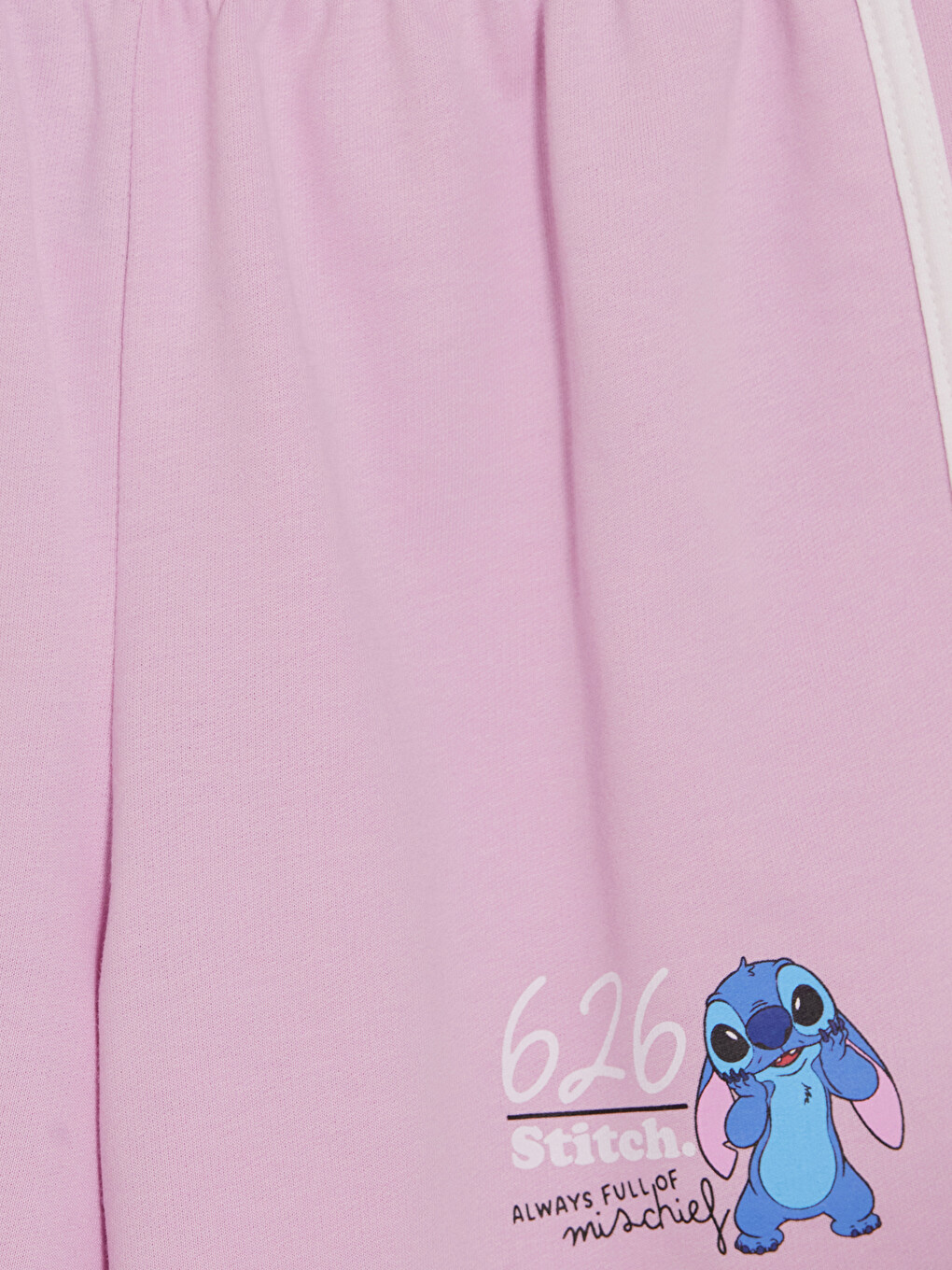 Lila Stitch Baskılı Kız Çocuk Şort-2