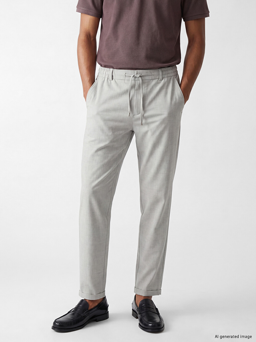 Gri Slim Fit Erkek Pantolon