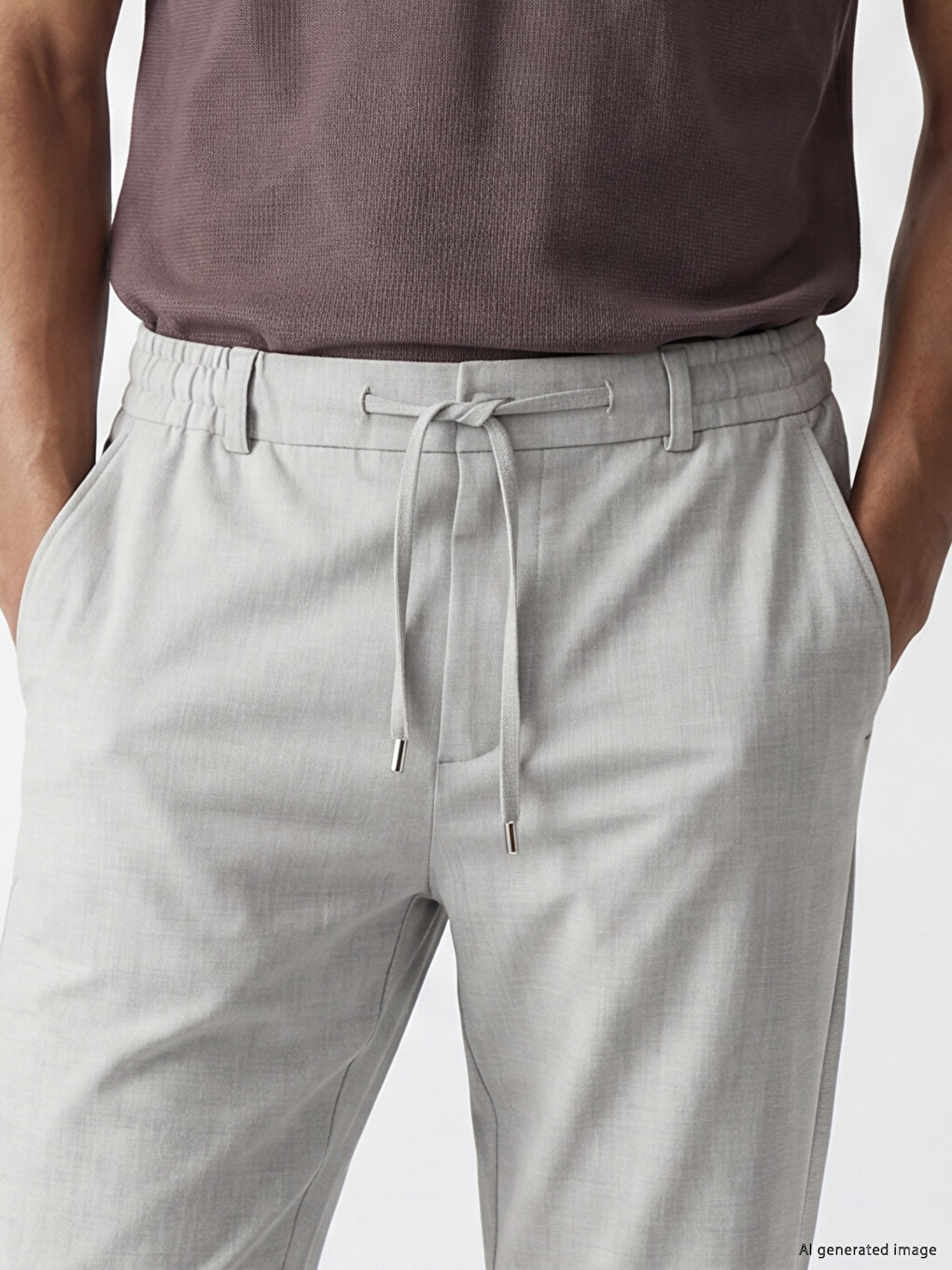 Gri Slim Fit Erkek Pantolon-2