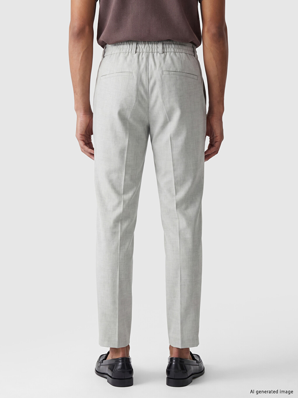 Gri Slim Fit Erkek Pantolon-3