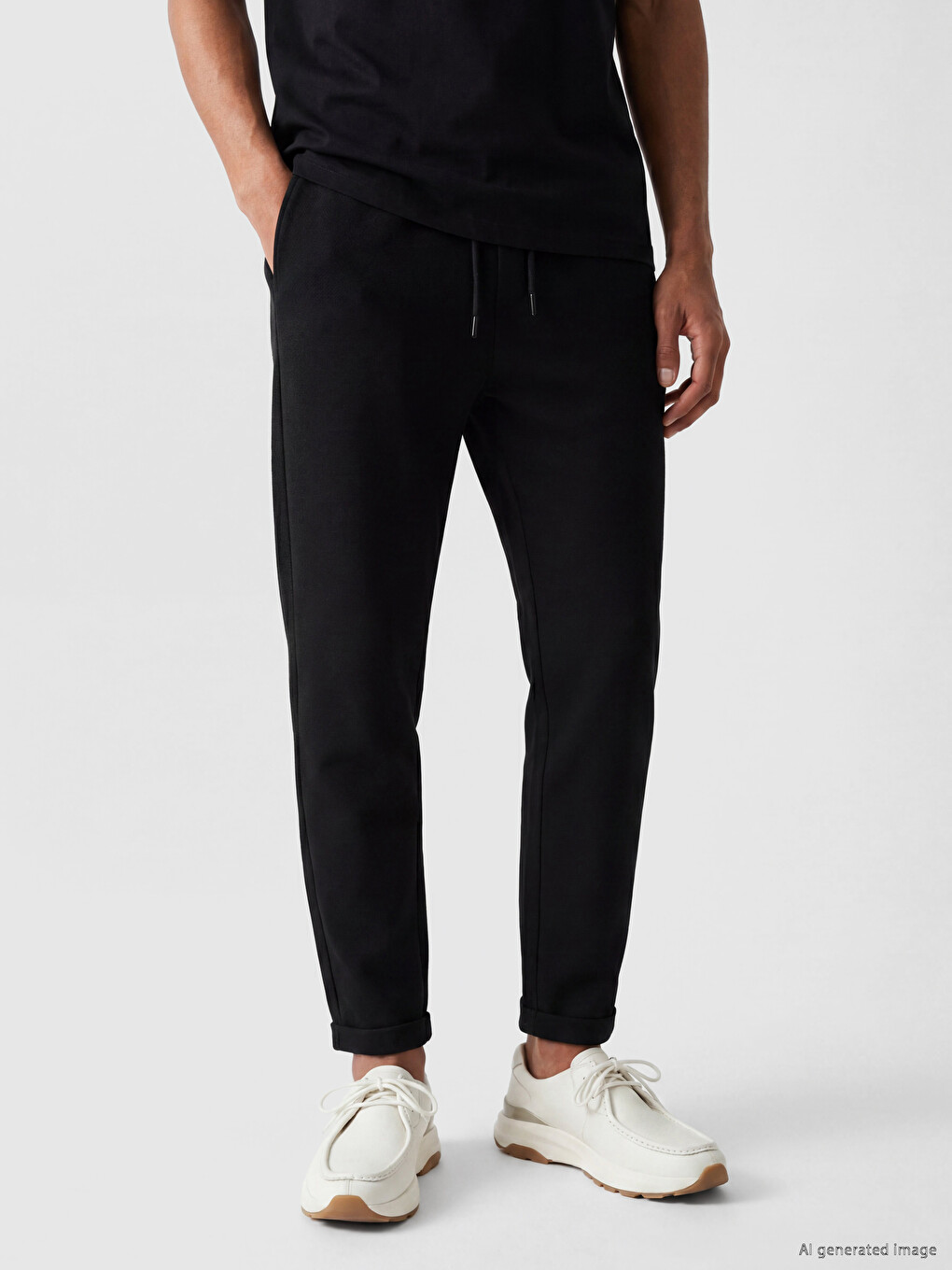 Siyah Regular Fit Erkek Pantolon