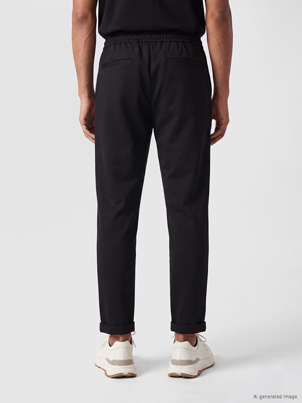 Siyah Regular Fit Erkek Pantolon-3