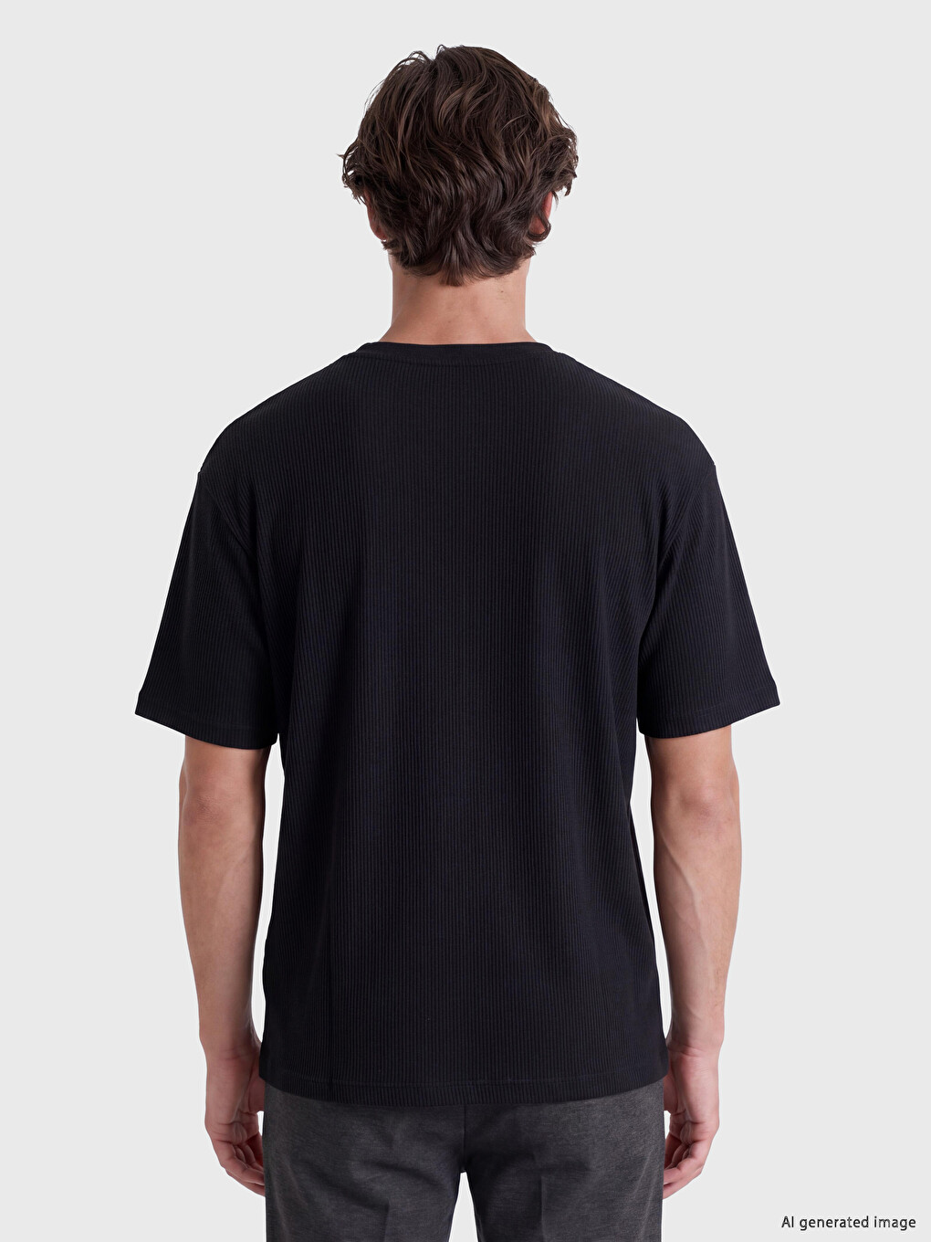T-shirt Me Jakë Të Rrumbullakët Për Burra-3