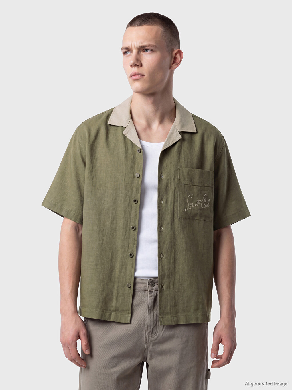 Regular Fit Embroidered Textured Men's Shirt