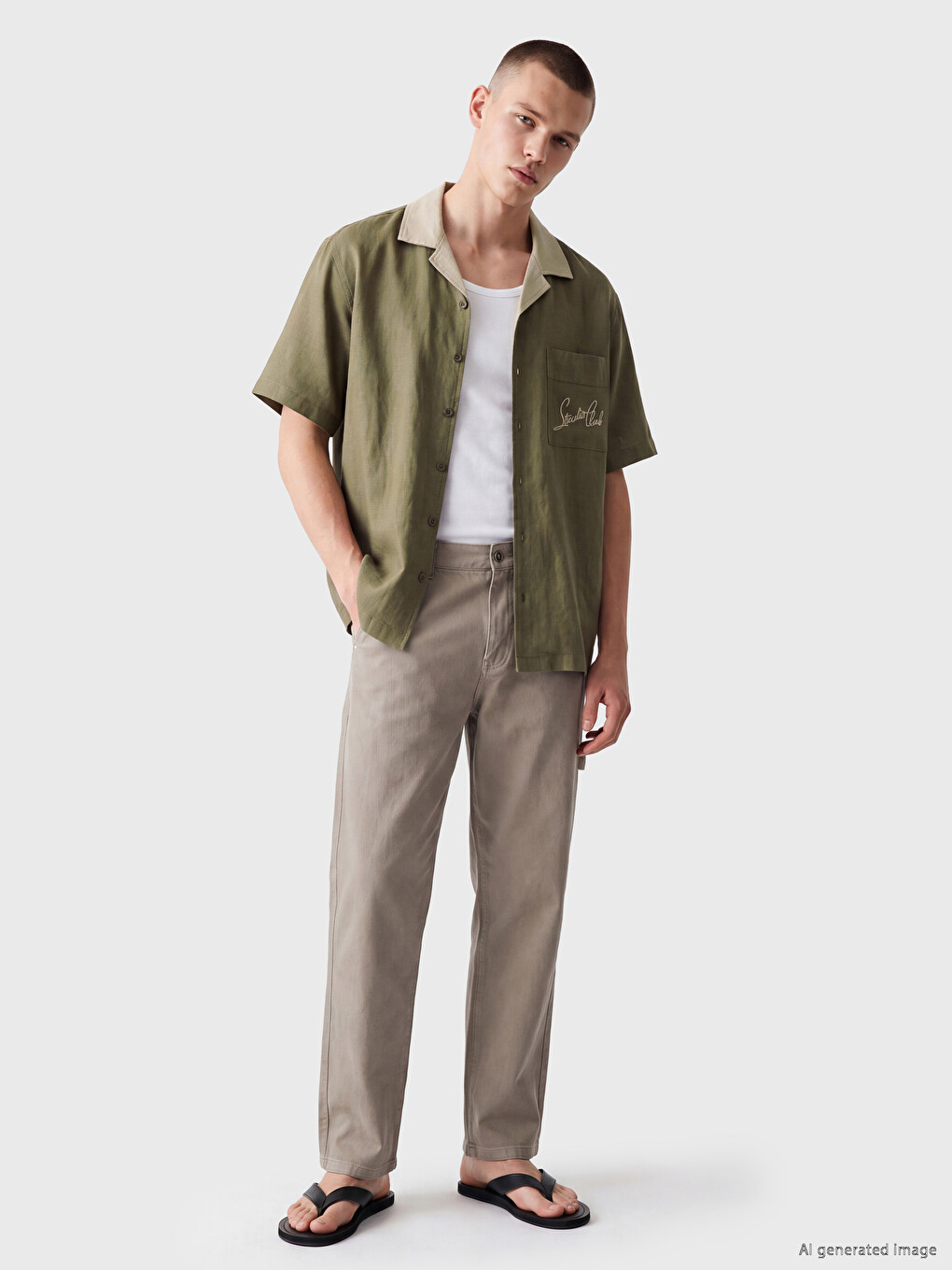 Regular Fit Embroidered Textured Men's Shirt-1