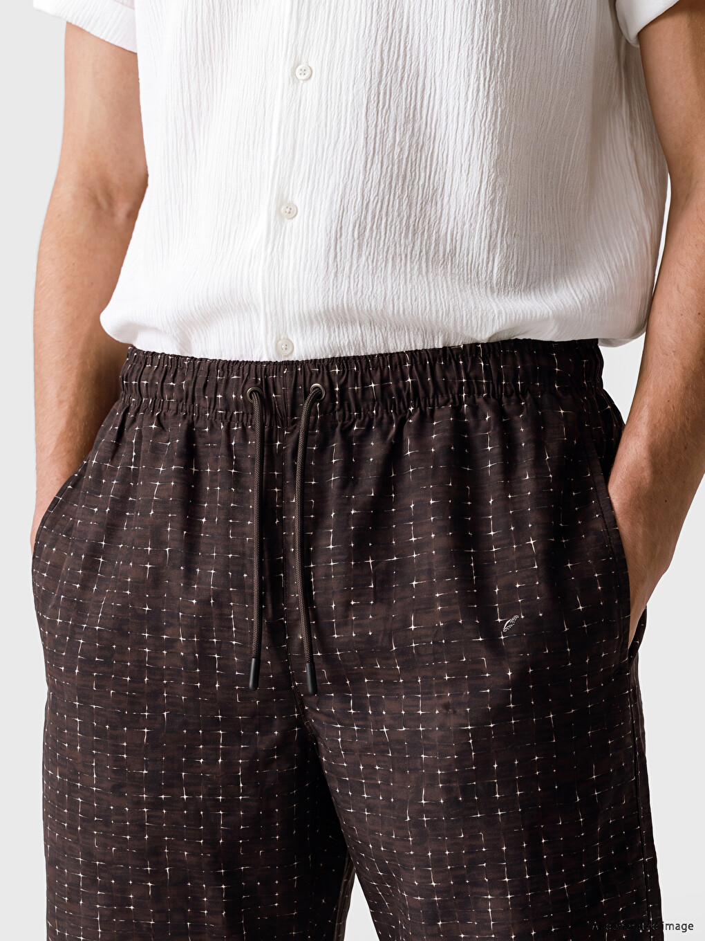 Knee Length Patterned Men's Swimming Shorts-2