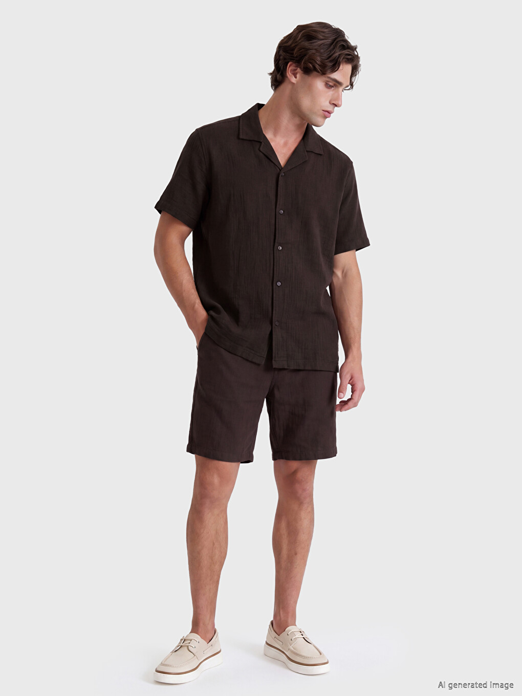 Standard Fit Men's Textured Shirt