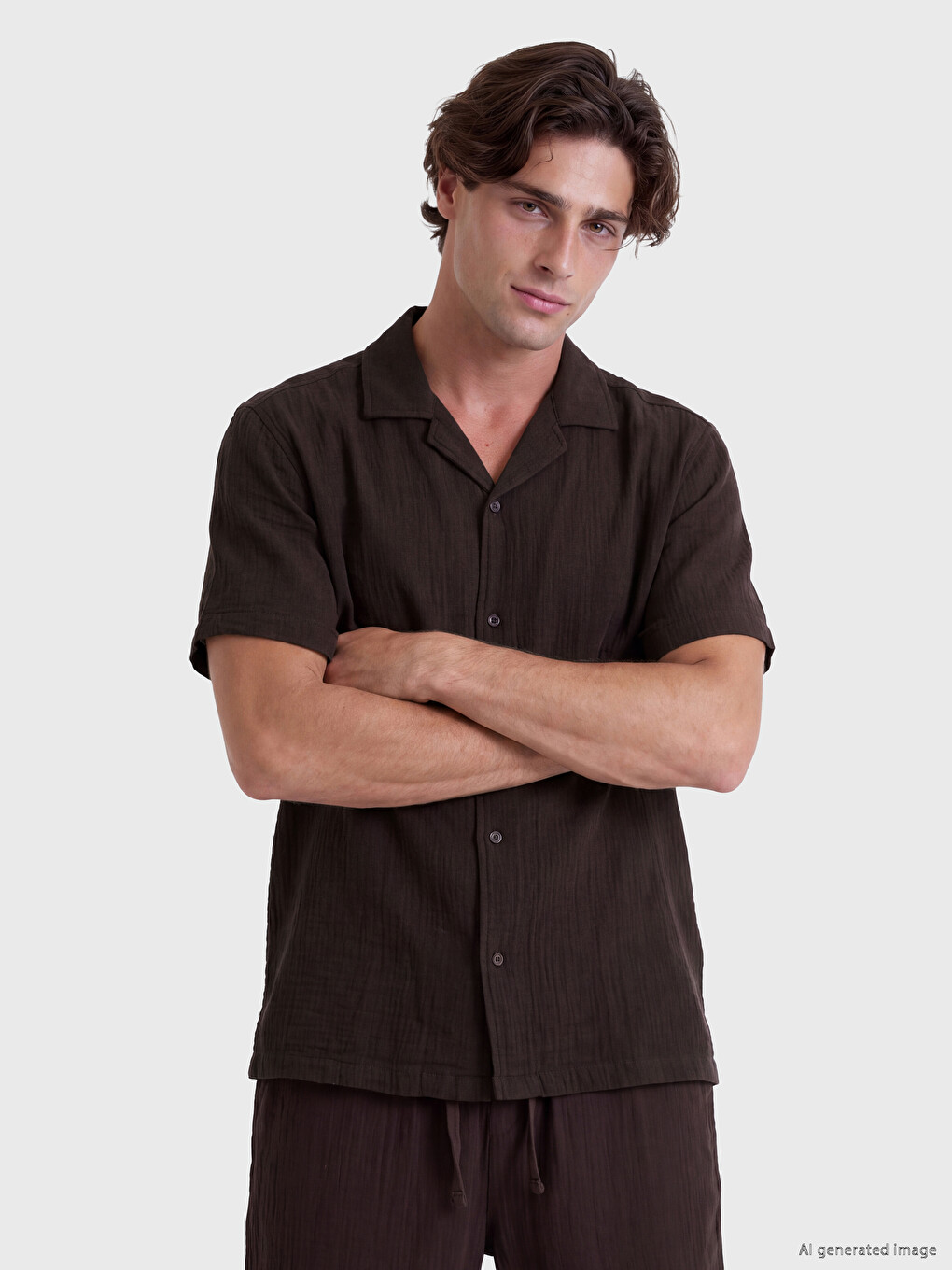 Standard Fit Men's Textured Shirt-1