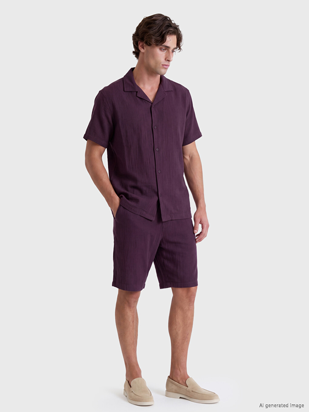 Standard Fit Men's Textured Shirt-1