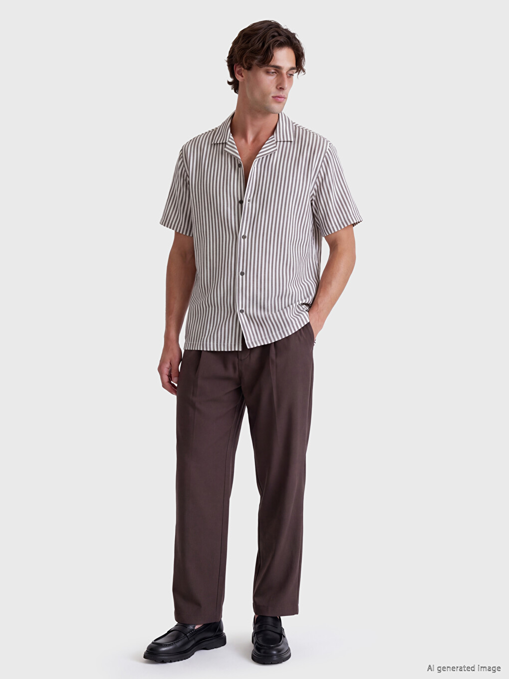 Standard Fit Striped Men's Shirt-1