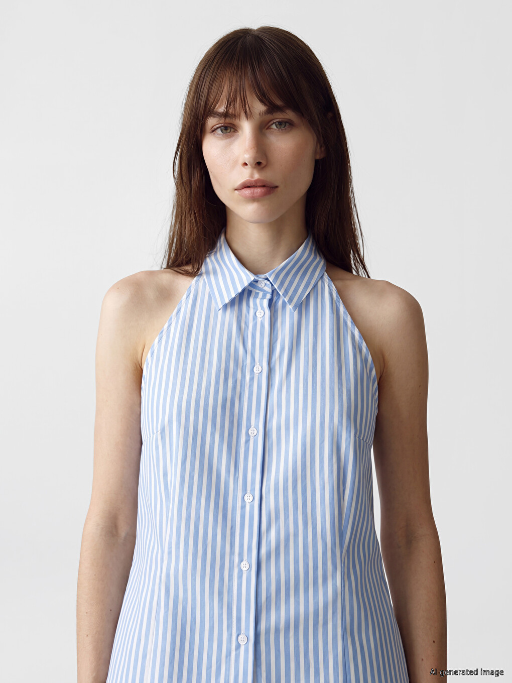 Bluza Sa Kragnom Na Vezivanje Oko Vrata Od 100% Pamuka-2
