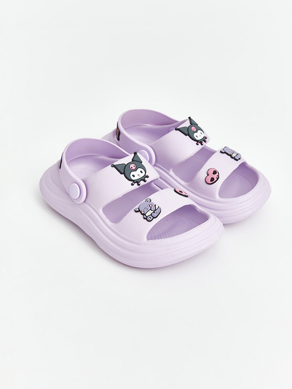 Lila Kuromi Baskılı Kız Çocuk Sandalet