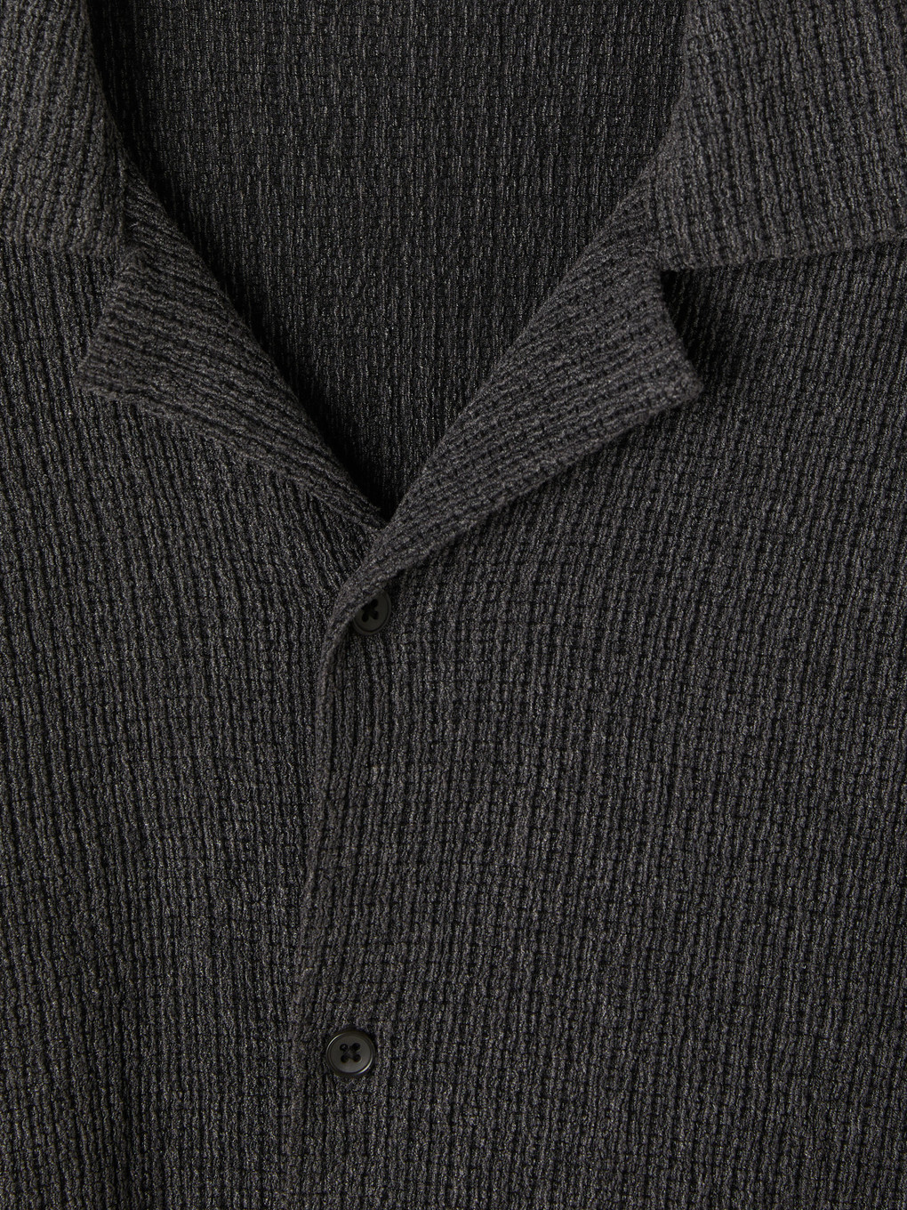 Regular Fit Resort Collar Dobby Men's Shirt-5