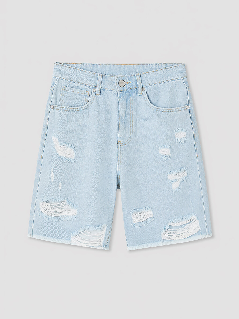 İndigo Regular Fit Erkek Jean Şort