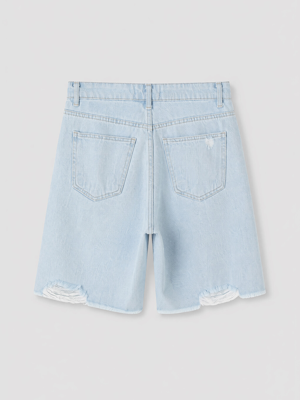 İndigo Regular Fit Erkek Jean Şort-1