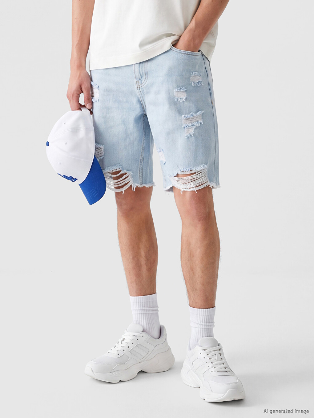 İndigo Regular Fit Erkek Jean Şort