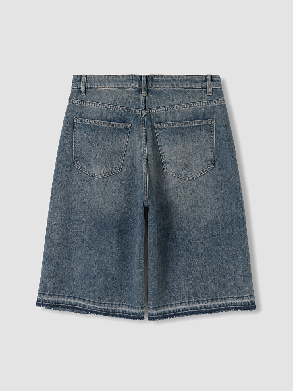 İndigo Relax Fit Erkek Jean Şort-2