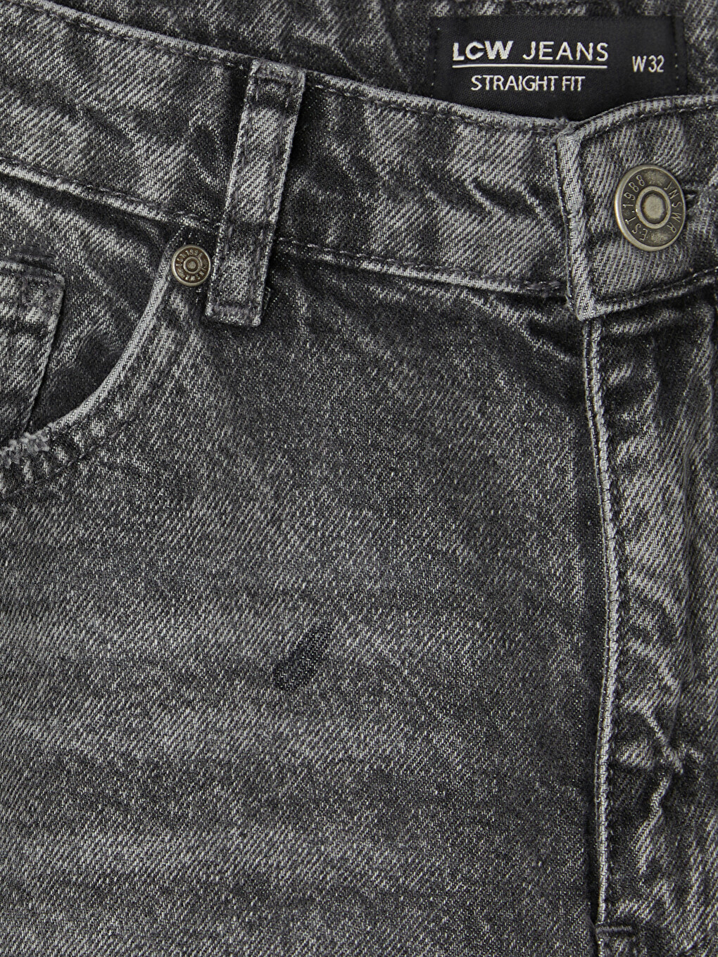 Antrasit Regular Fit Erkek Jean Şort-1