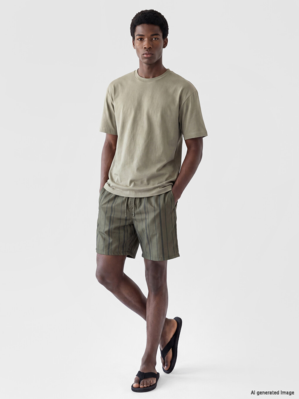 Short Striped Men's Swimming Shorts
