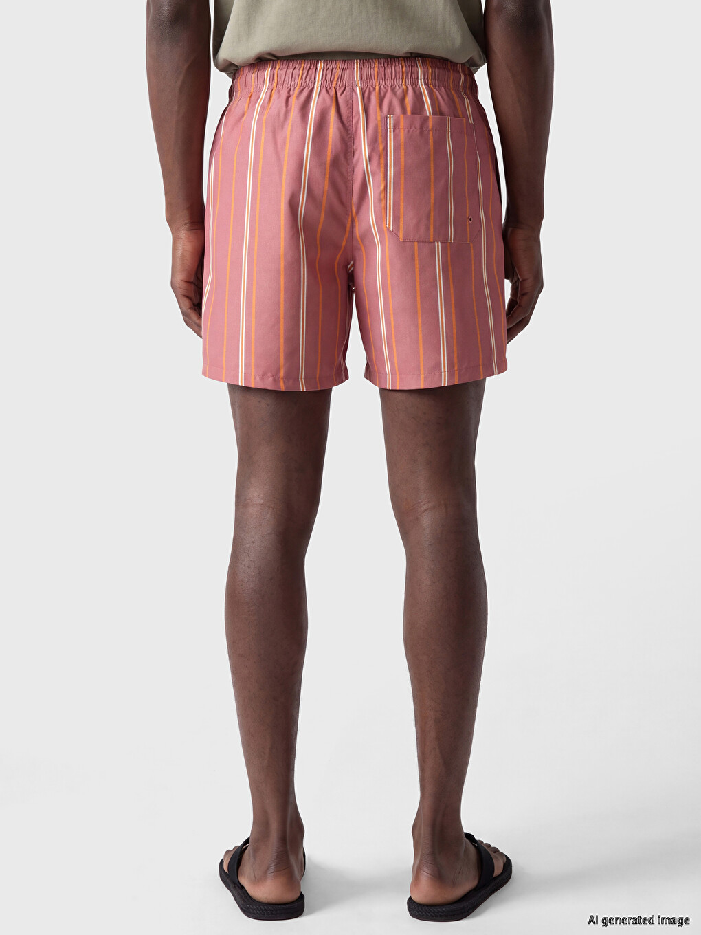 Short Striped Men's Swimming Shorts-3