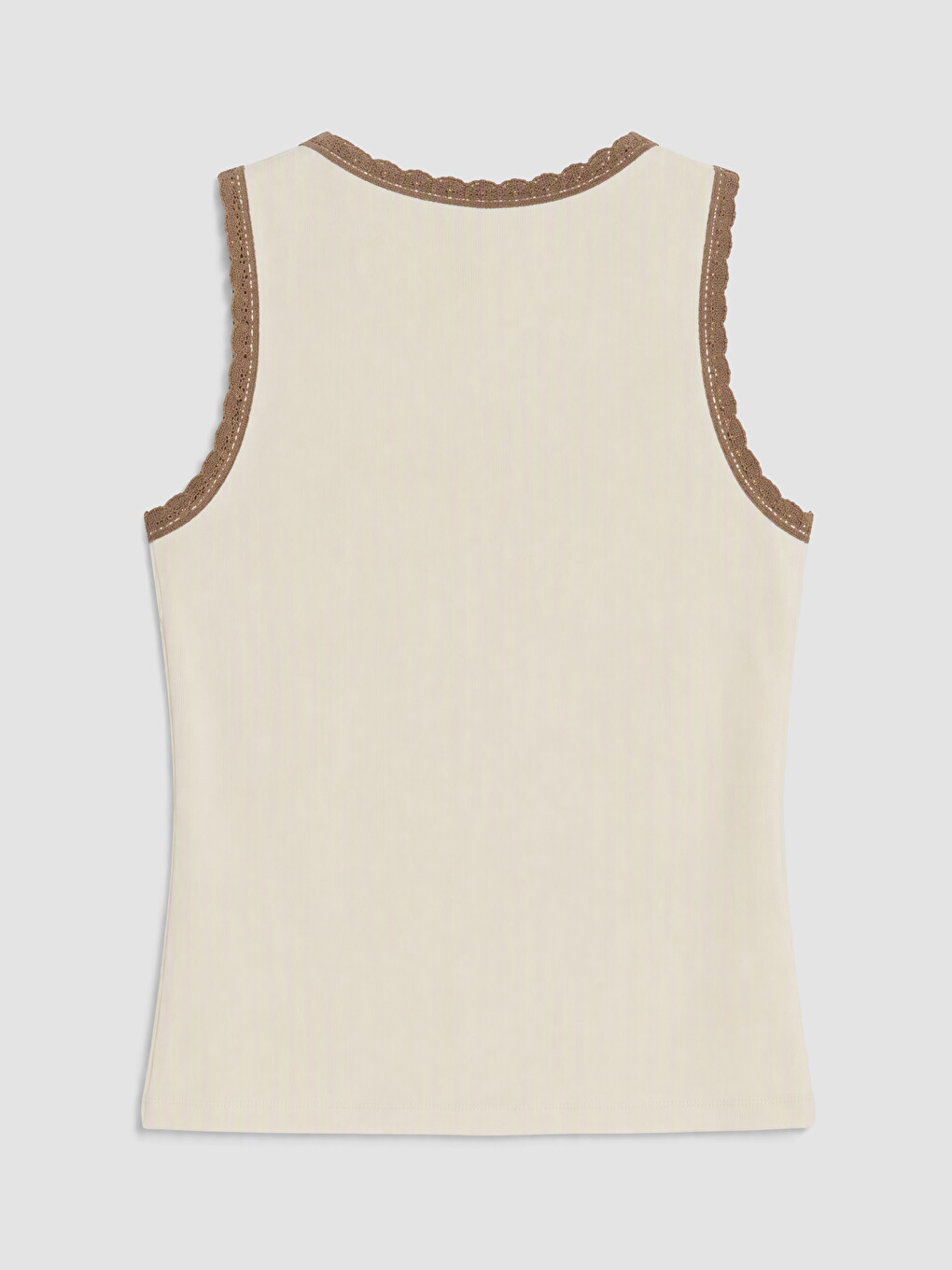 Crew Neck Lace Detailed Women's Tank Top-6