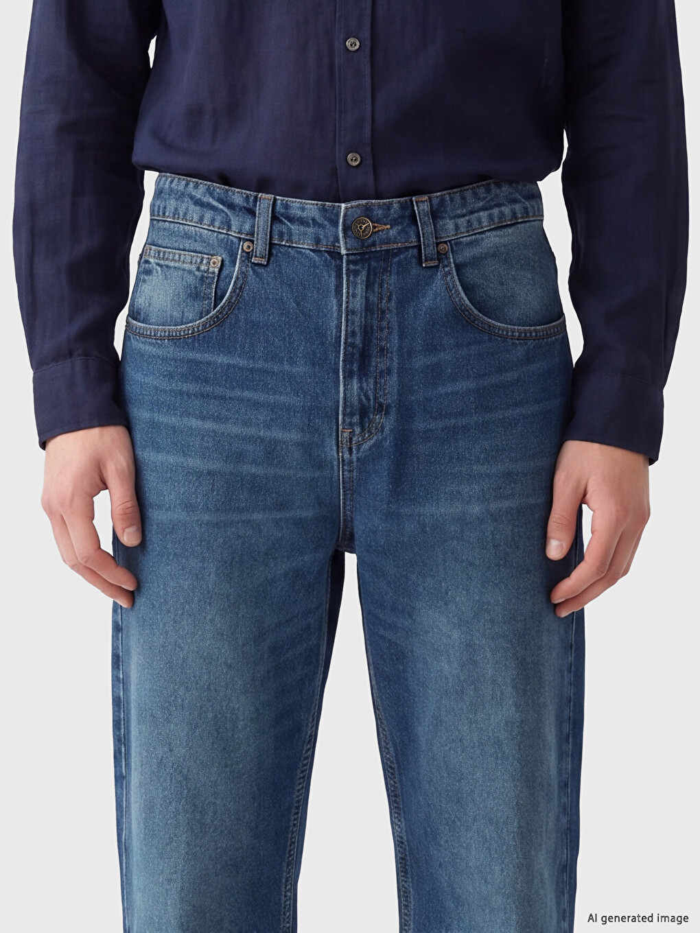 İndigo 710 Loose Fit Erkek Jean Pantolon-1