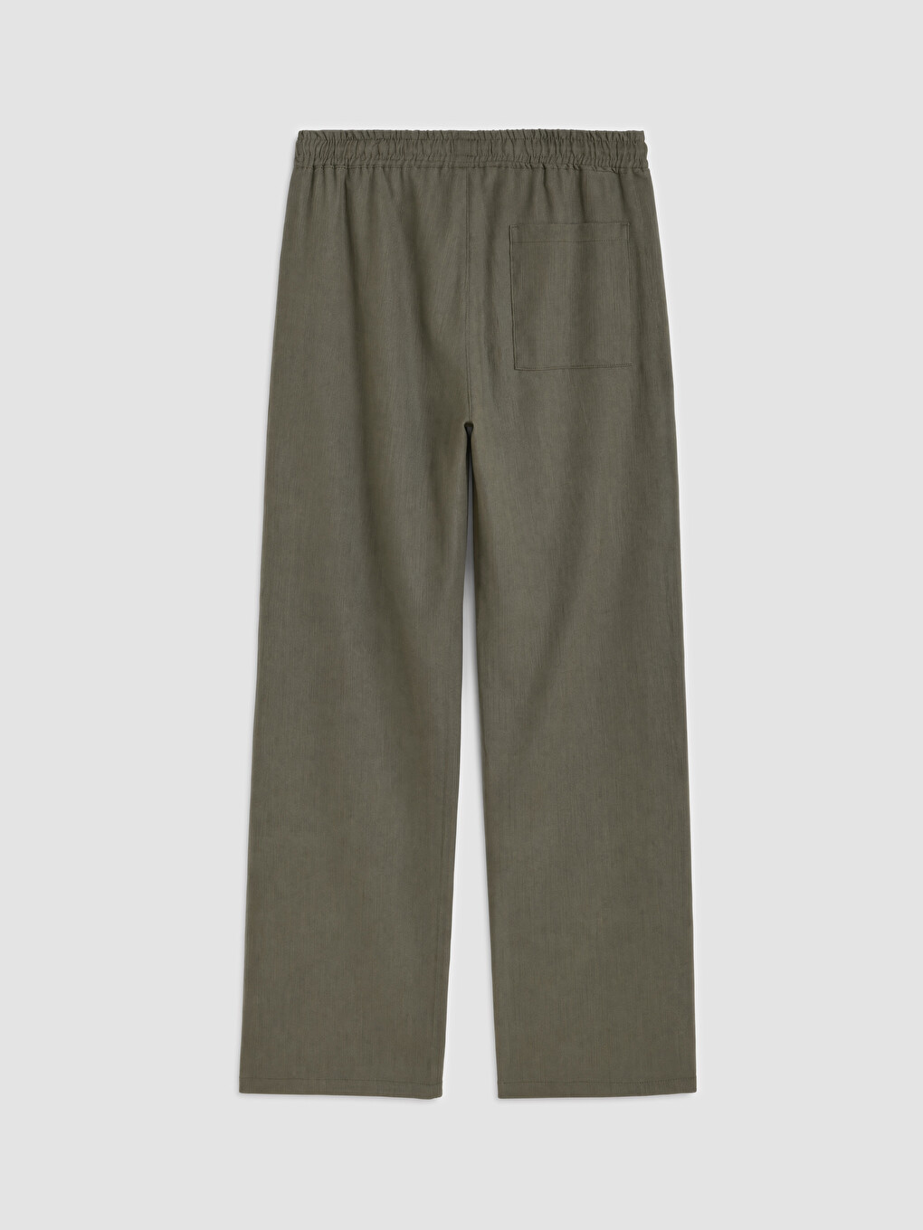 Haki Relax Fit Keten Karışımlı Erkek Pantolon-1