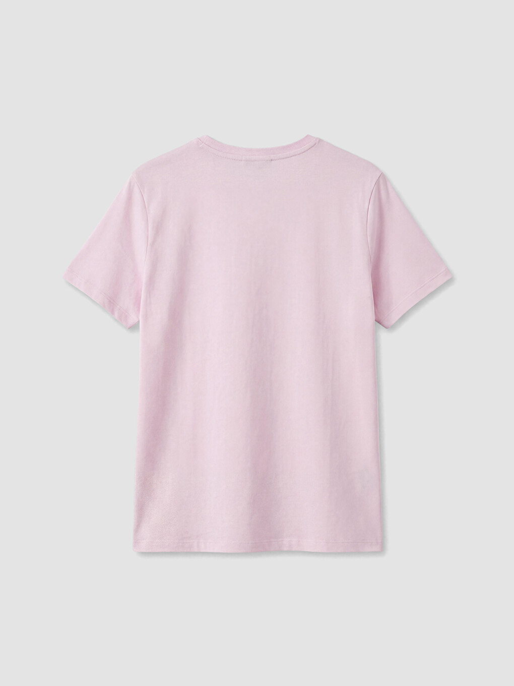 Pembe Büyük Beden %100 Pamuklu Kadın Tişört-1