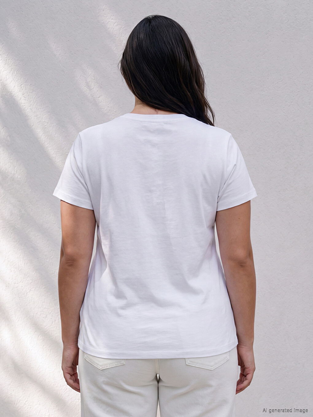 Tricou Din 100% Bumbac Pentru Femei Cu Broderie Cu Flori-3