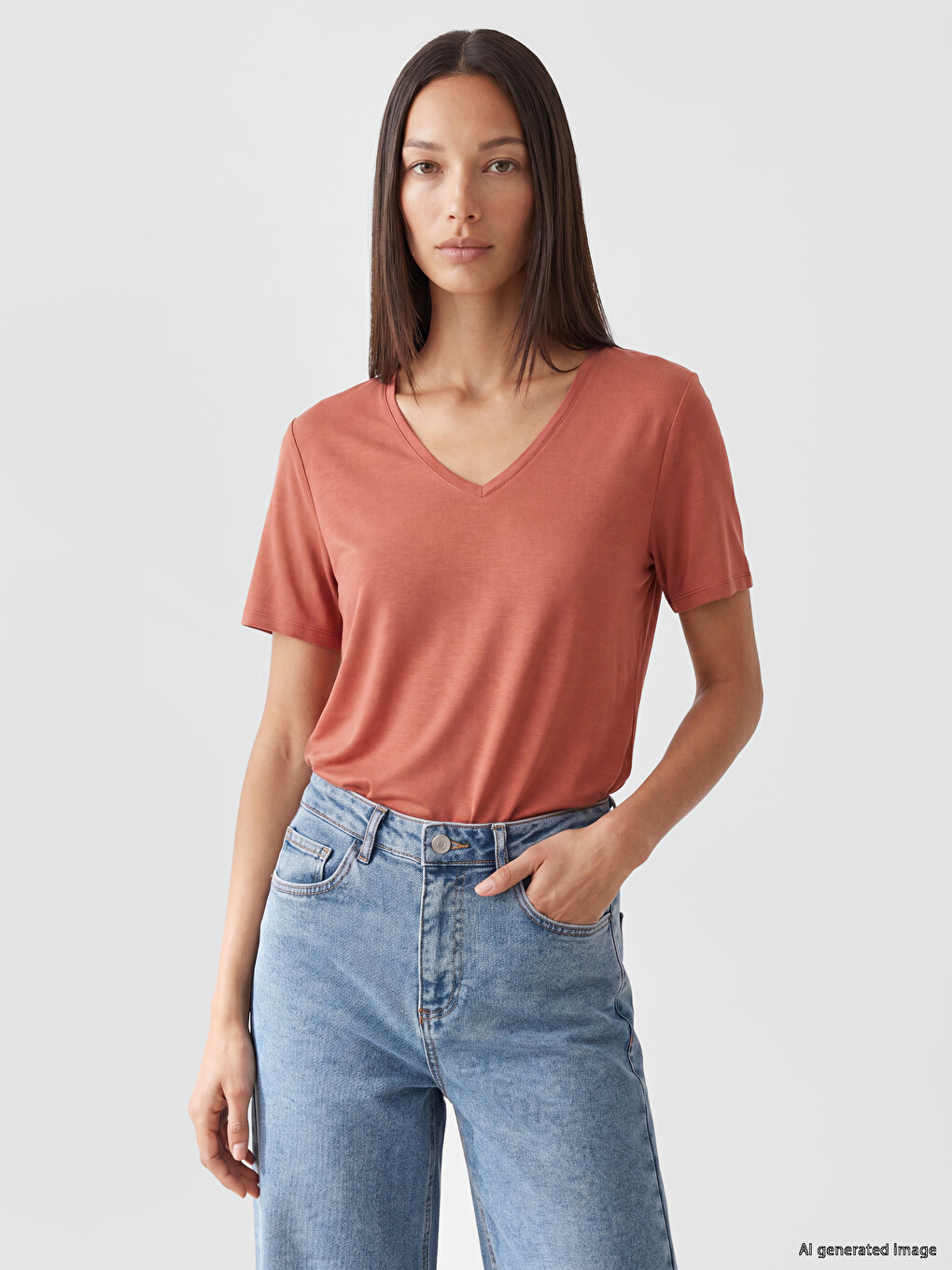 V Neck Women's T-shirt