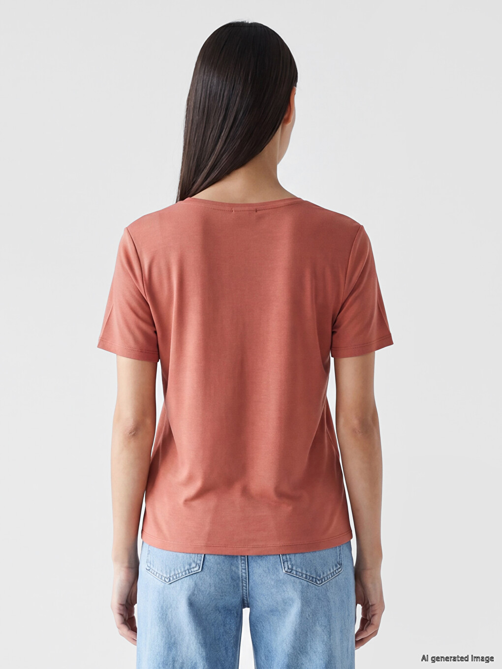 V Neck Women's T-shirt-2
