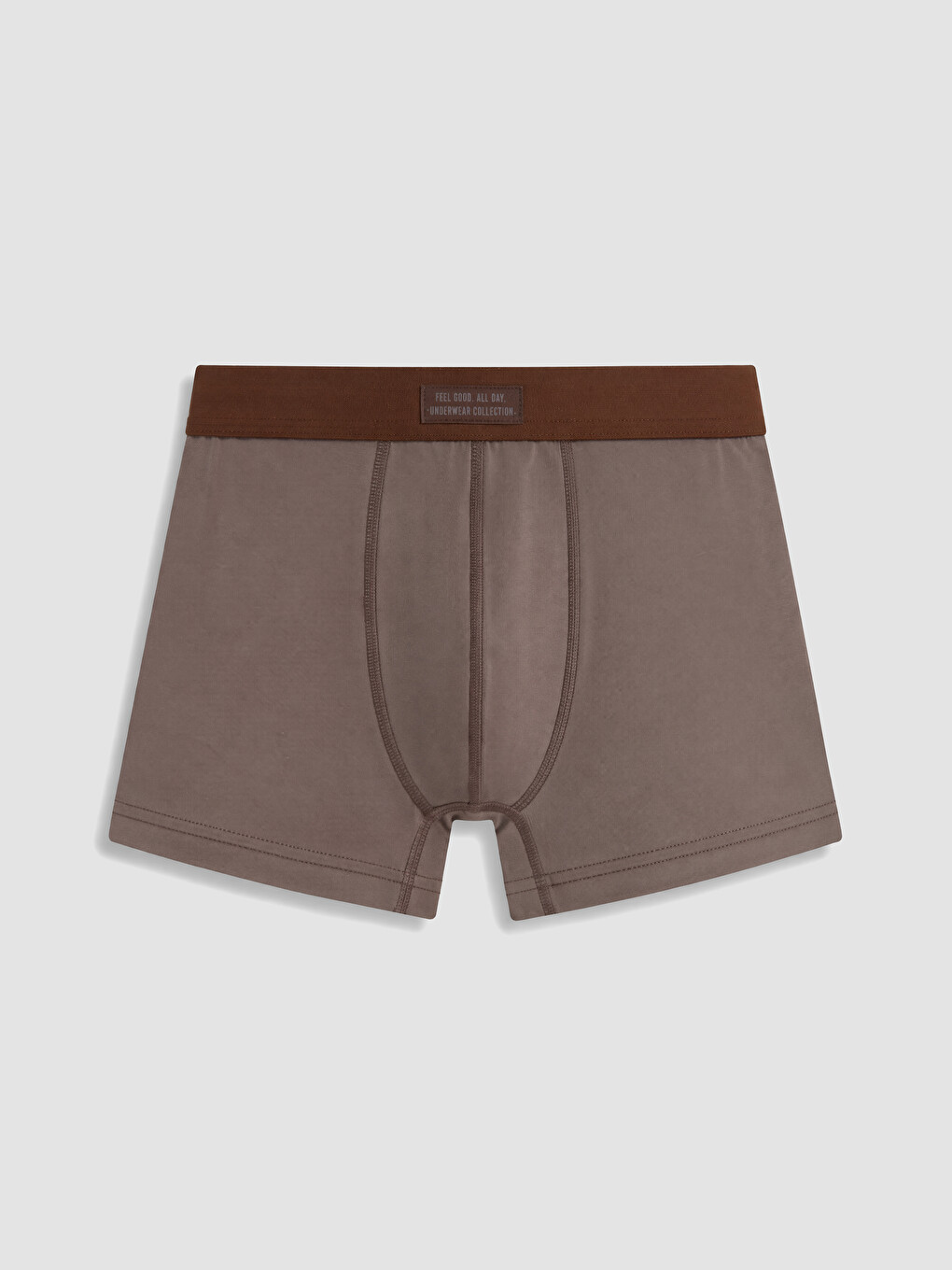 Kahverengi Pamuklu Esnek Erkek Boxer 3'lü-3