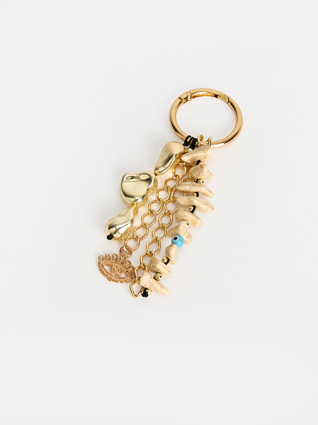 Beaded Metal Keychain