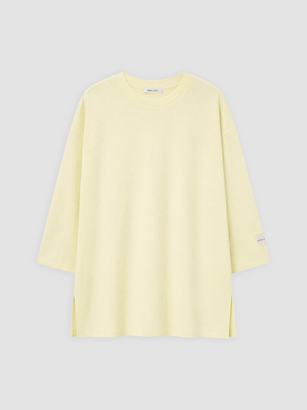 Sarı Bisiklet Yaka Kadın Sweatshirt Tunik-4