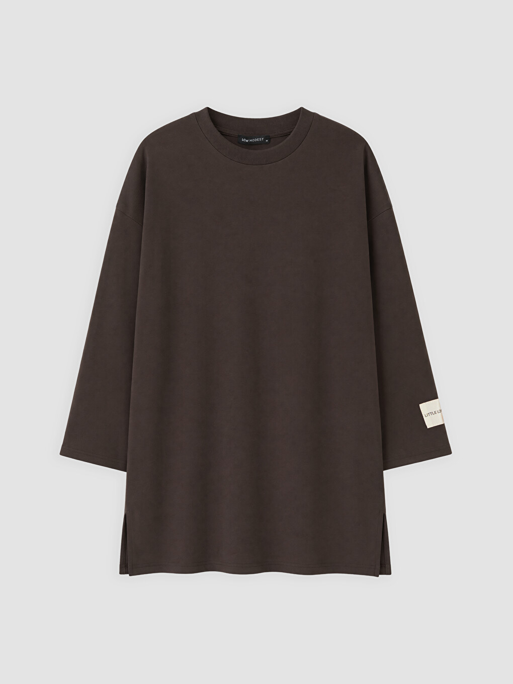 Kahverengi Bisiklet Yaka Kadın Sweatshirt Tunik-4