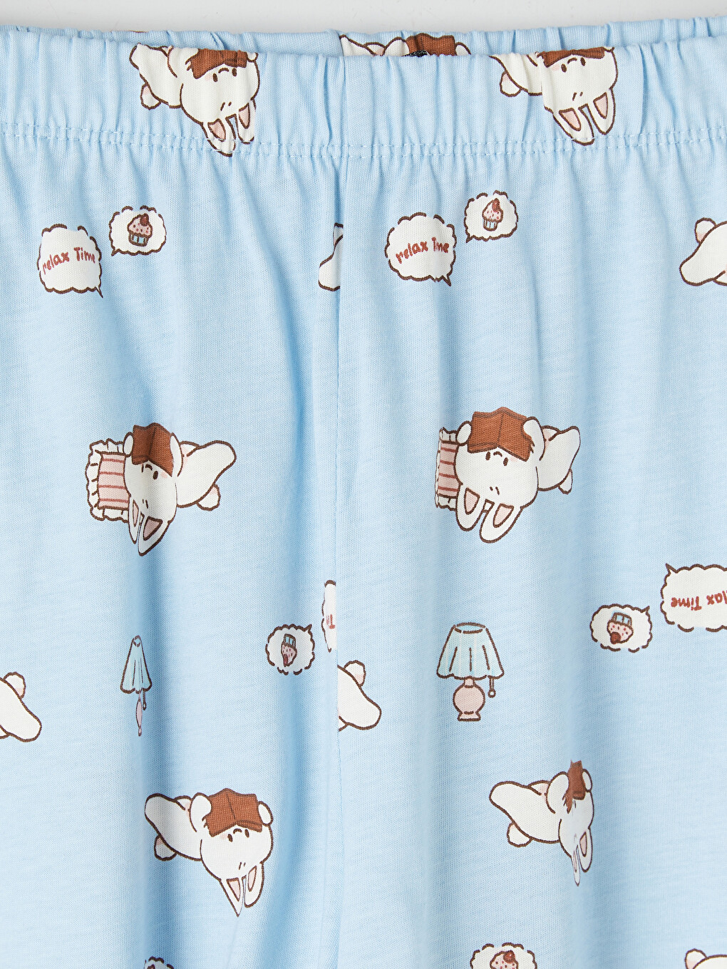 Mavi Baskılı Kadın Şort Pijama Altı 2'li-6