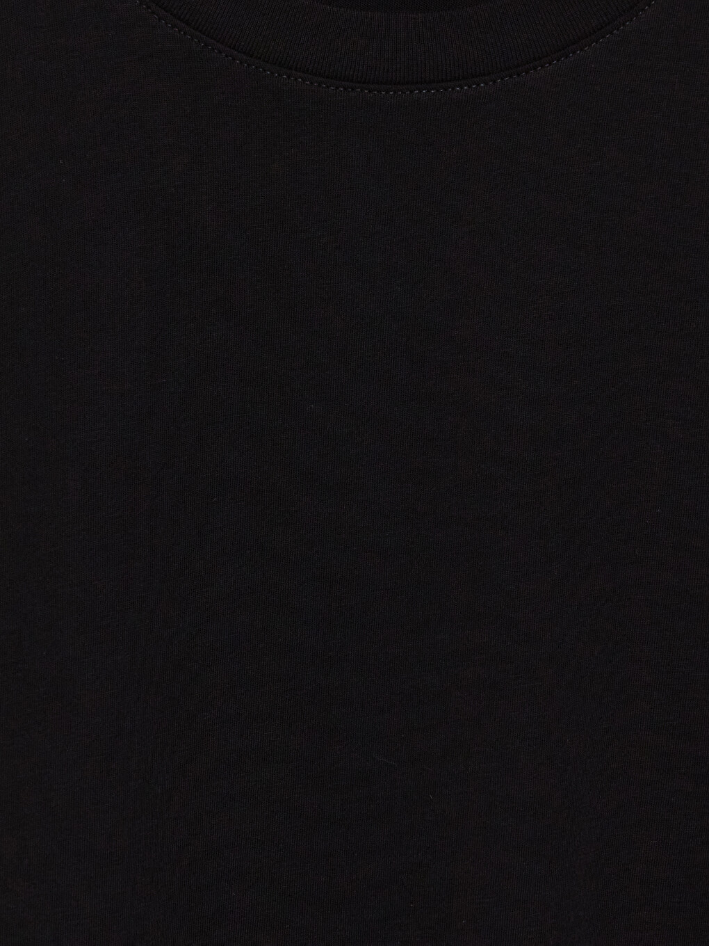 Siyah Bisiklet Yaka Dantel Detaylı Bluz-1