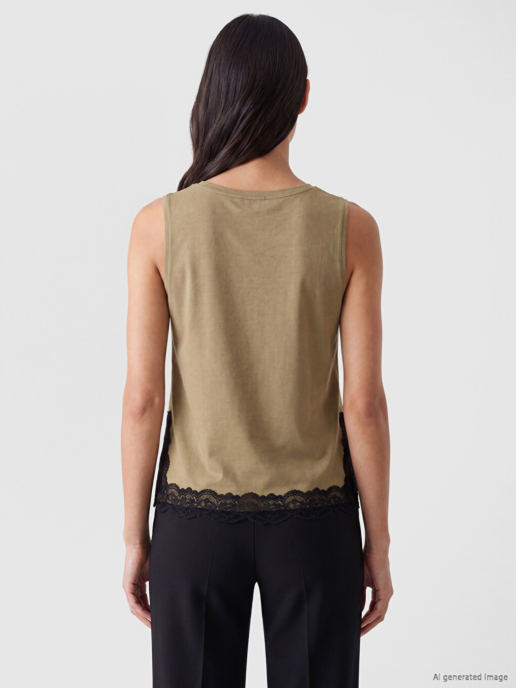 V Neck Soft Touch Lace Blouse-3
