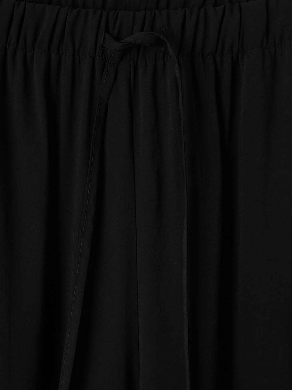 Siyah Beli Lastikli Kadın Jogger Pantolon-1