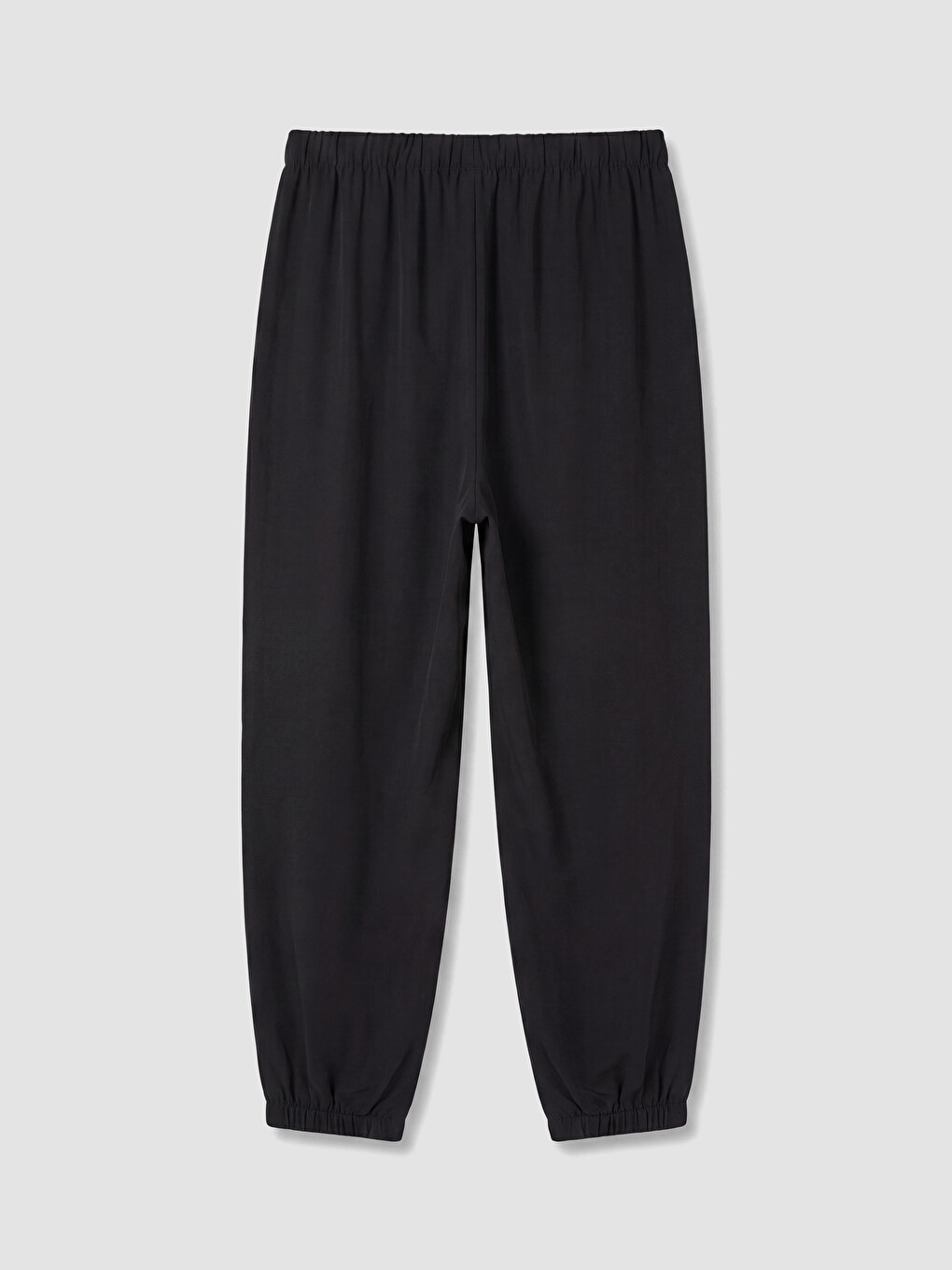 Siyah Beli Lastikli Kadın Jogger Pantolon-2