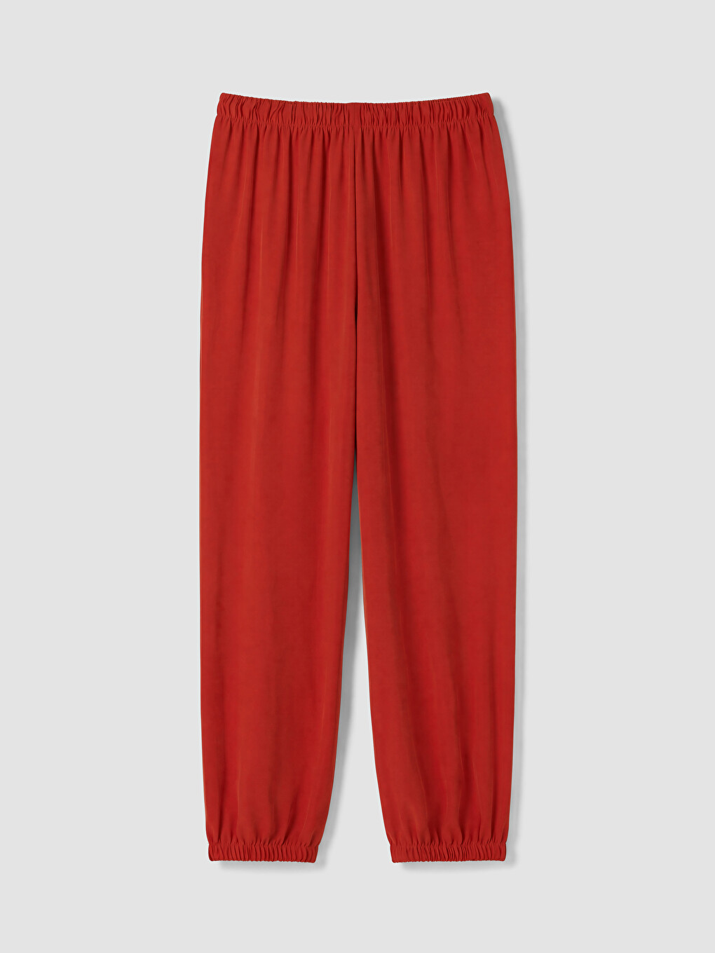Kırmızı Beli Lastikli Kadın Jogger Pantolon-2