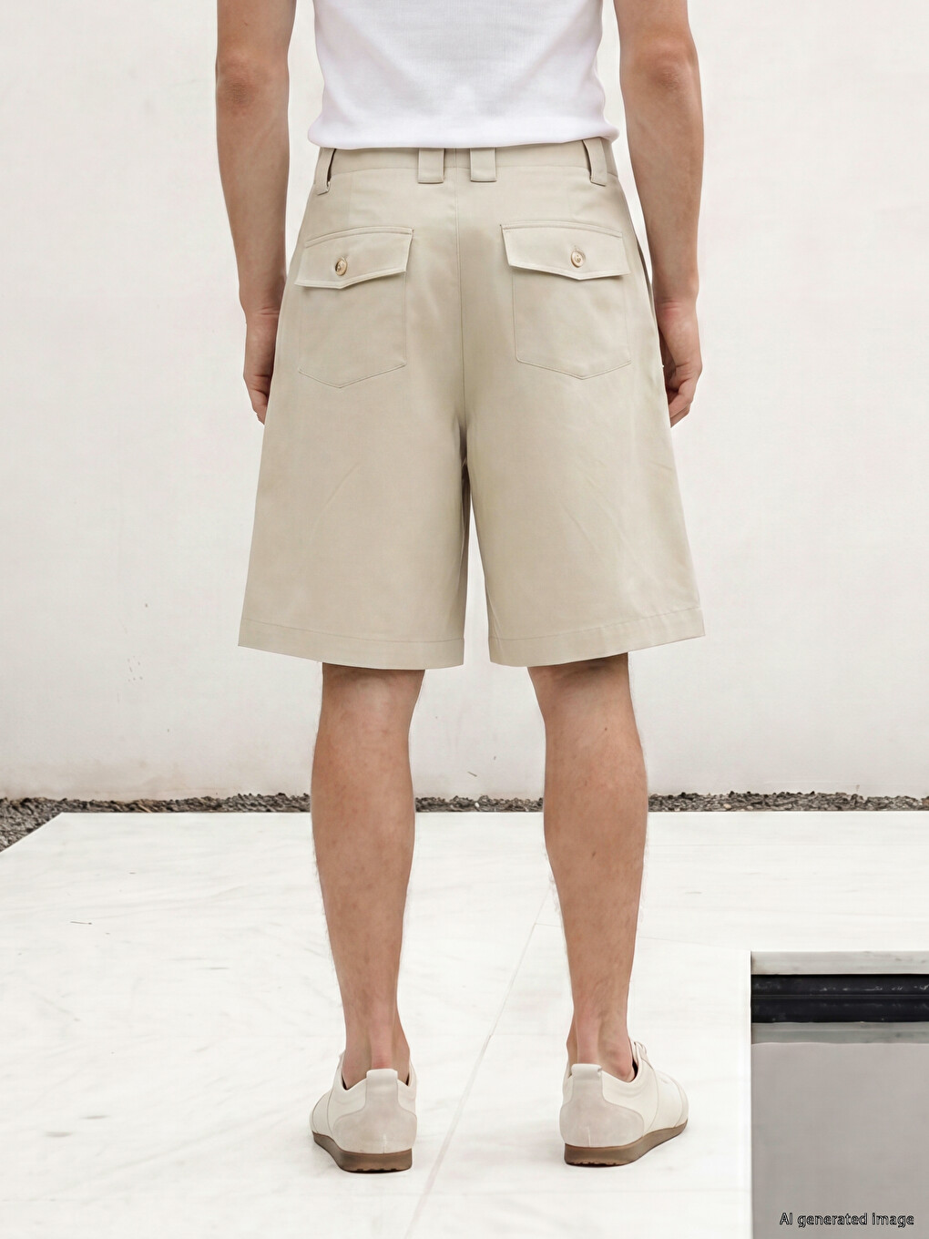 Bej Regular Fit Erkek Şort-3