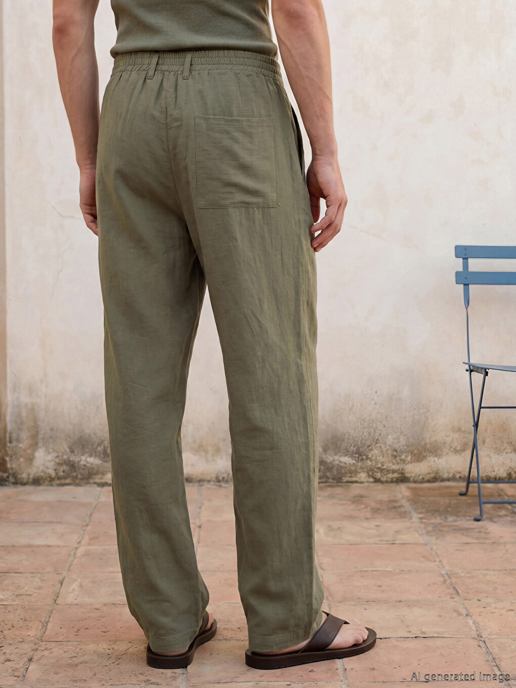 Haki Relax Fit Erkek Pantolon-2