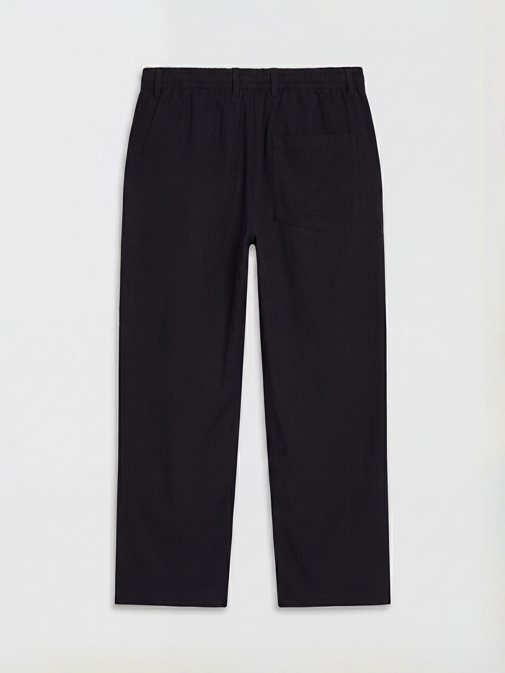 Siyah Relax Fit Erkek Pantolon-4
