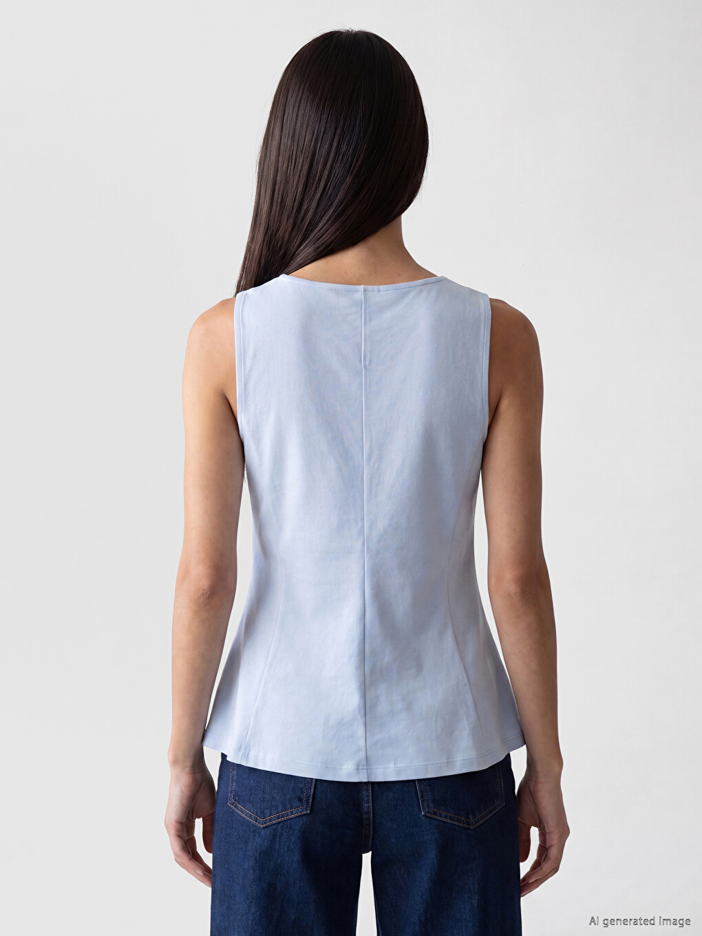 Bluză Peplum Cu Guler Rotund Basic-3