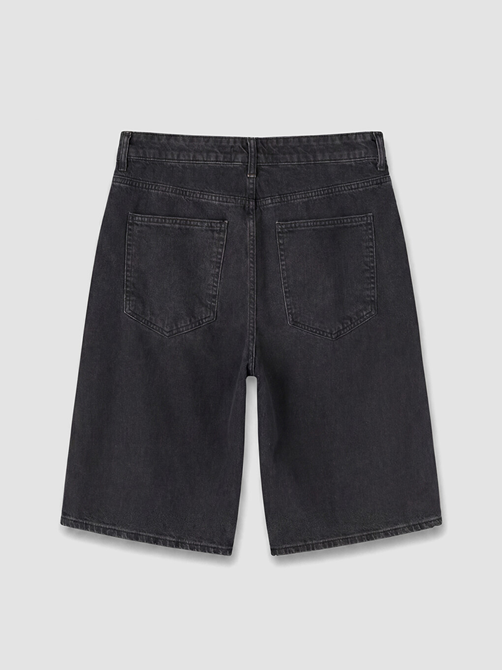 Siyah Loose Fit Erkek Jort-2